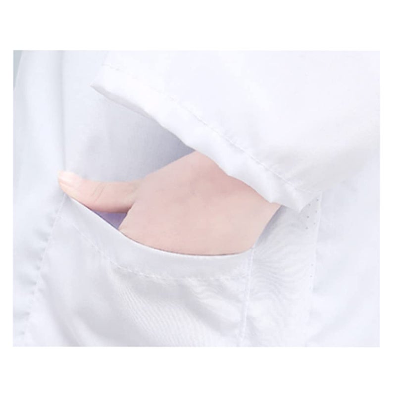 Marosoniy Natural Uniforms White Lab Coat for Kids - Children's Coat for Halloween Christmas Cosplay Scientist Doctor Toddler Role Play Costume Long Sleeve Poly Cotton Soft Medical Coat (L/8-11Y) - Image 5